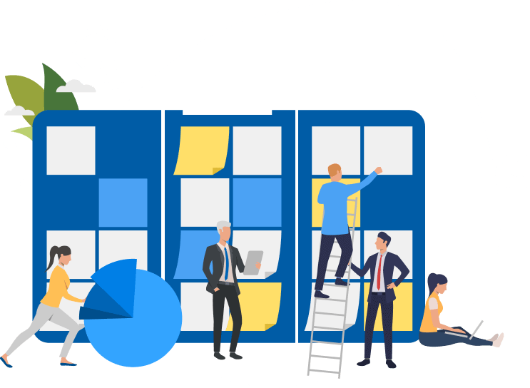 Tableau de Lean avec personnages - modulean